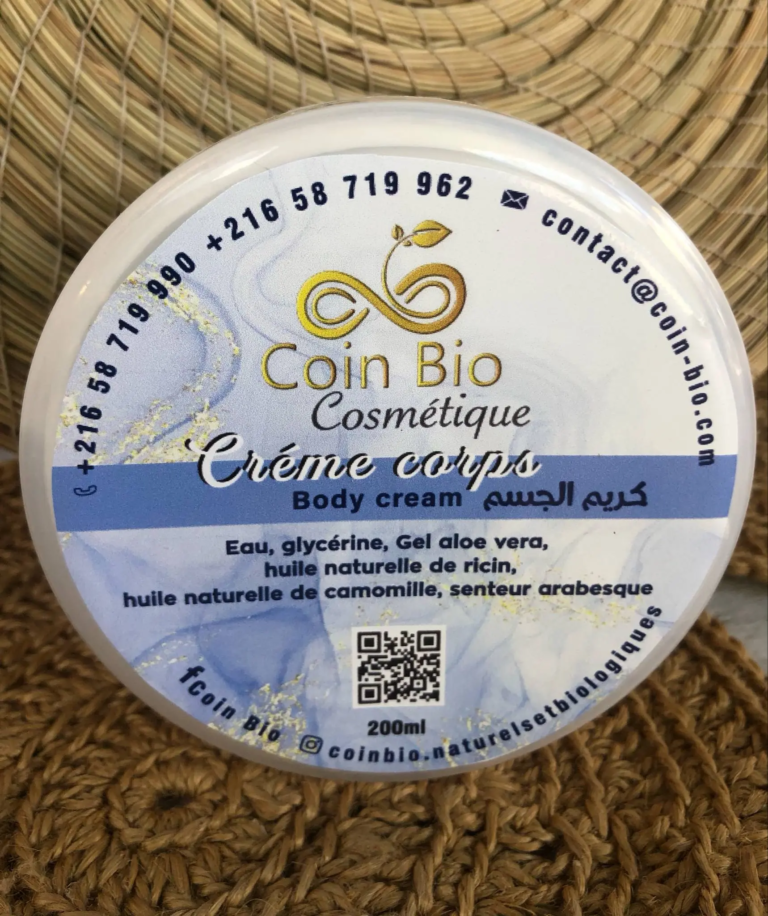 Crème Corps Coin Bio